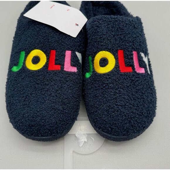 Family PJs Slippers Mens Large 10-11 JOLLY Colorful Festive Comfy Lounge Bright - Picture 3 of 9